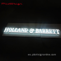 Letrero de la tienda personalizada LED 3D patrón digital letras